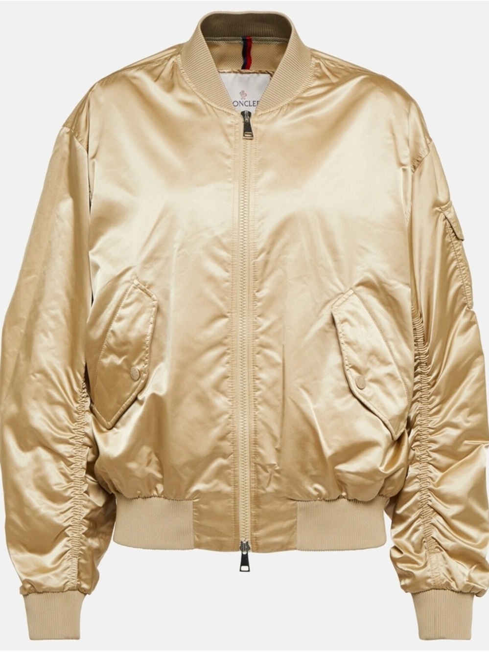 Moncler Ter Satin Bomber- Gold Beige